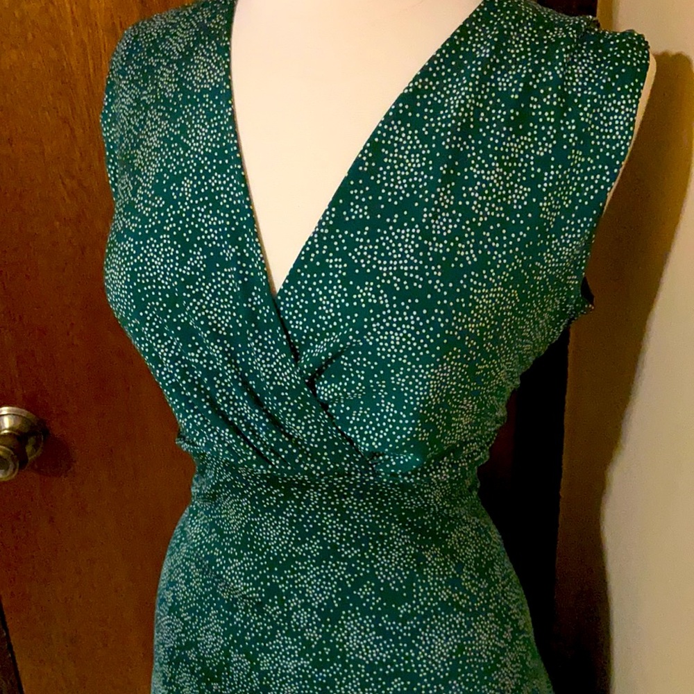 Green & White Dress